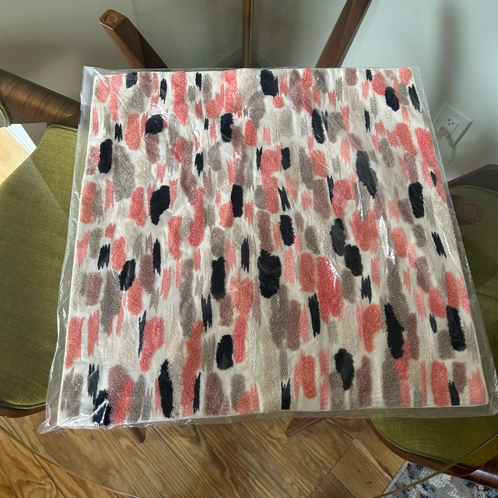 West Elm Cream Pink Blue Pillow Case